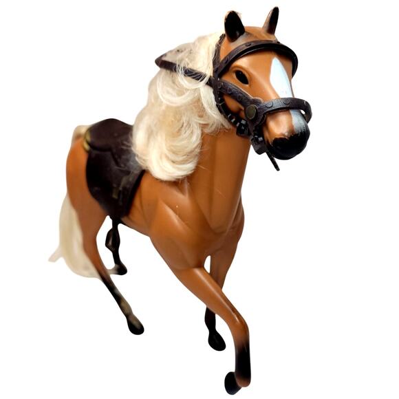 8" Vintage Beautiful Palomino Model Horse W/Rooted Mane & Tail ~Bridle & Saddle - Picture 7 of 10